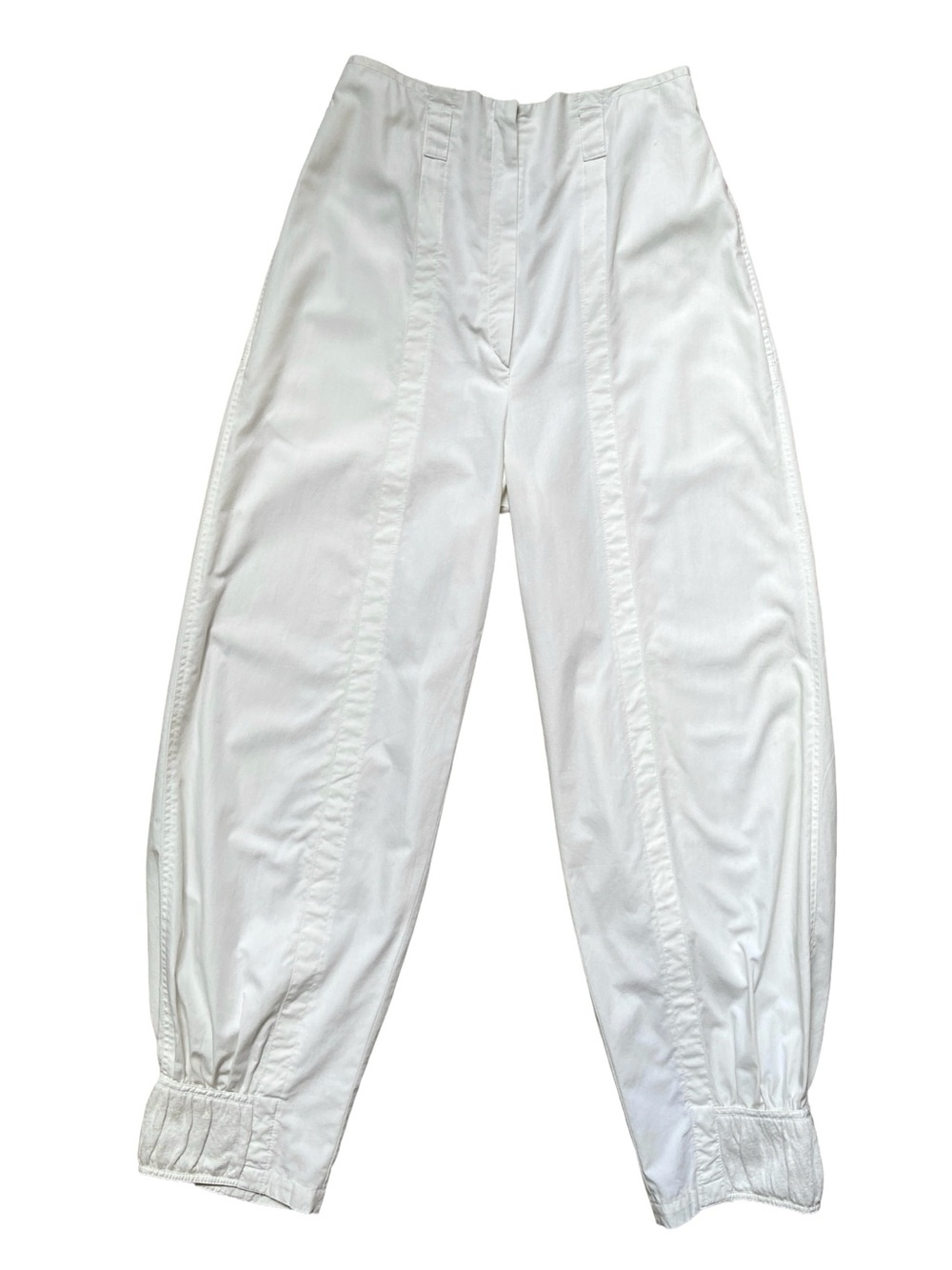 VINTAGE CALLAGHAN WHITE COTTON BALLOON HAREM SUMMER PANTS SIZE 38 IT 2 US